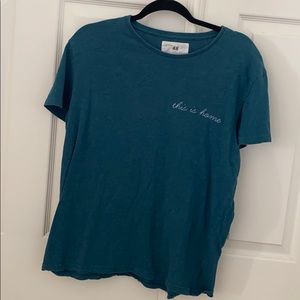 Blue/Green shirt
